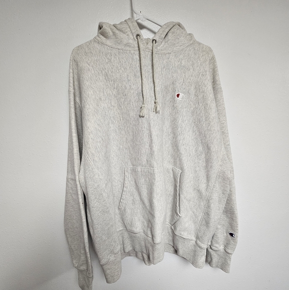 Champion Tops - VTG Champion Hoodie Sweatshirt Reverse Weave XL Oxford Gray Blank Heavy